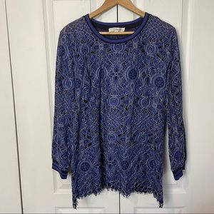 Lace Long Sleeve Top 1X